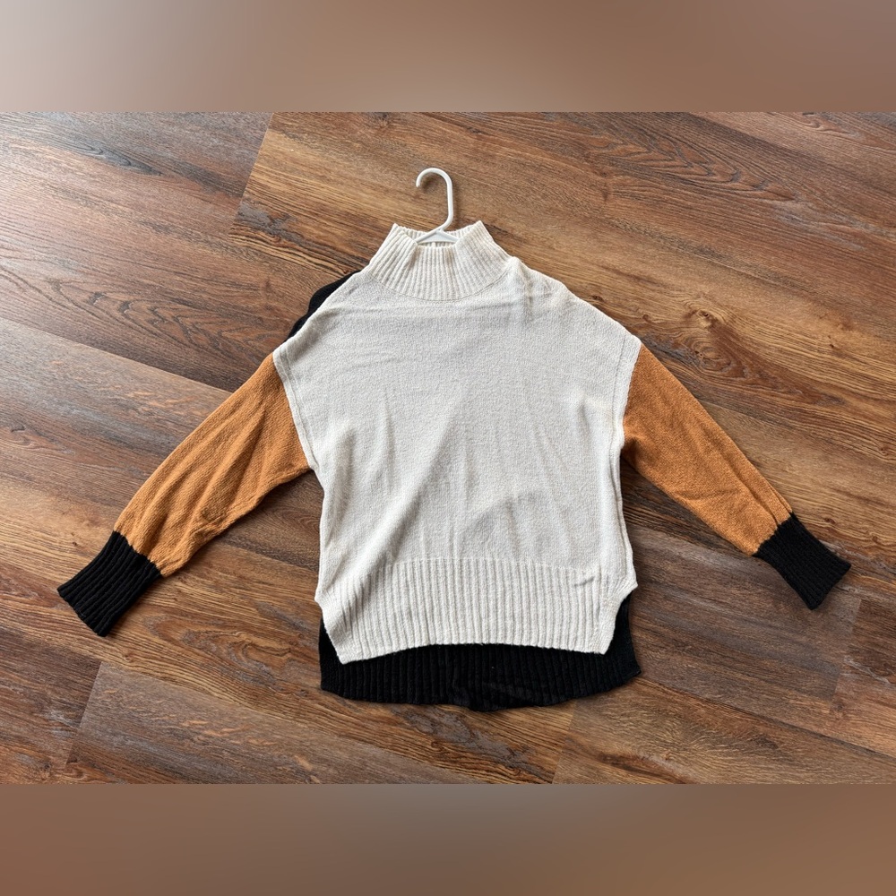 Time and Tru Multicolor Turtleneck Sweater